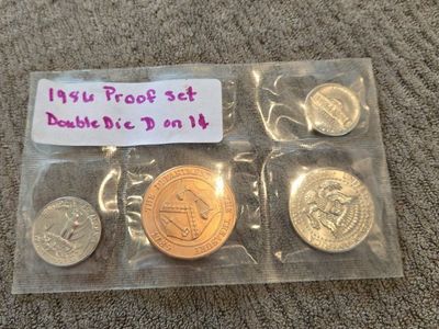 1986 Proof Set with Double Die D on 1 cent - US Mint Coins Collection