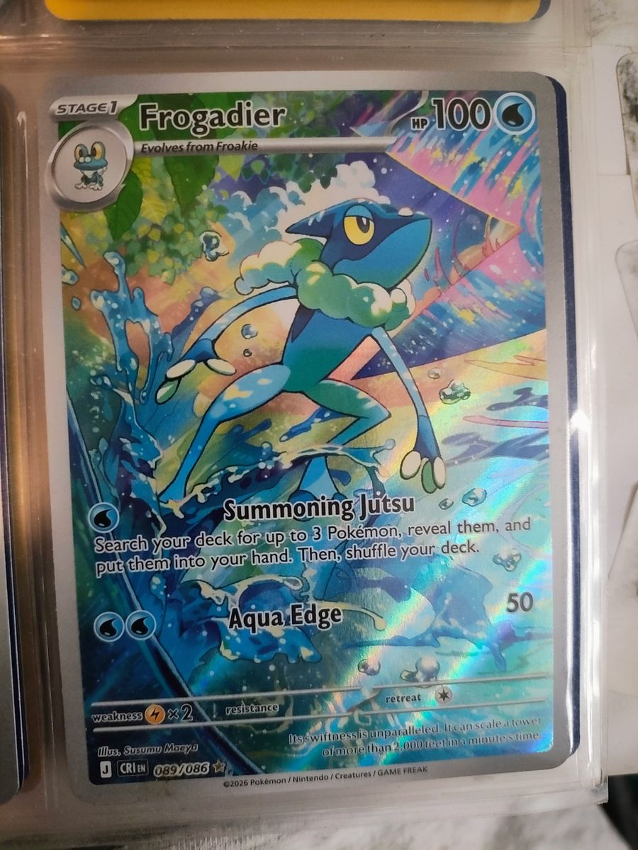 Pokemon Frogadier full art willing to trade for Froakie full art.