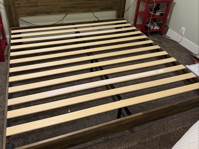 Wooden king bed frame