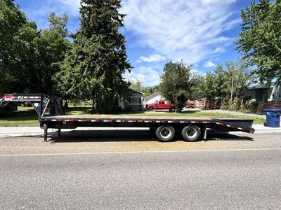 PJ 2008 Trailer 30ft Gooseneck Flatbed Trailer - Dual Tandem Axle, Heavy Duty Hauling