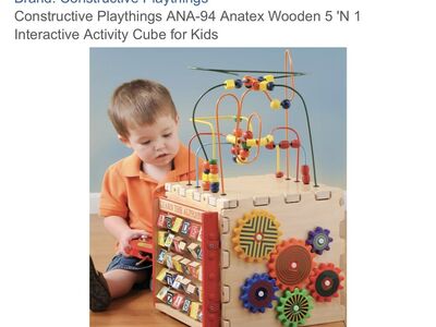 Anatex Wooden 5-in-1 Activity Cube Learning Center