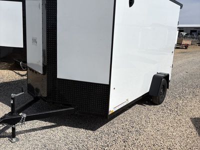 7x12 Look ST DLX Enclosed Cargo Trailer - 6'6" Interior - 3.5K GVWR - .080 PolyCor, Black Out Package, Rear Spoiler w/ Load