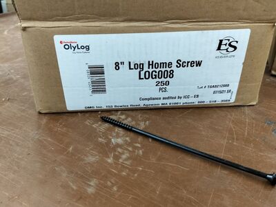 8" Log Lags home screws