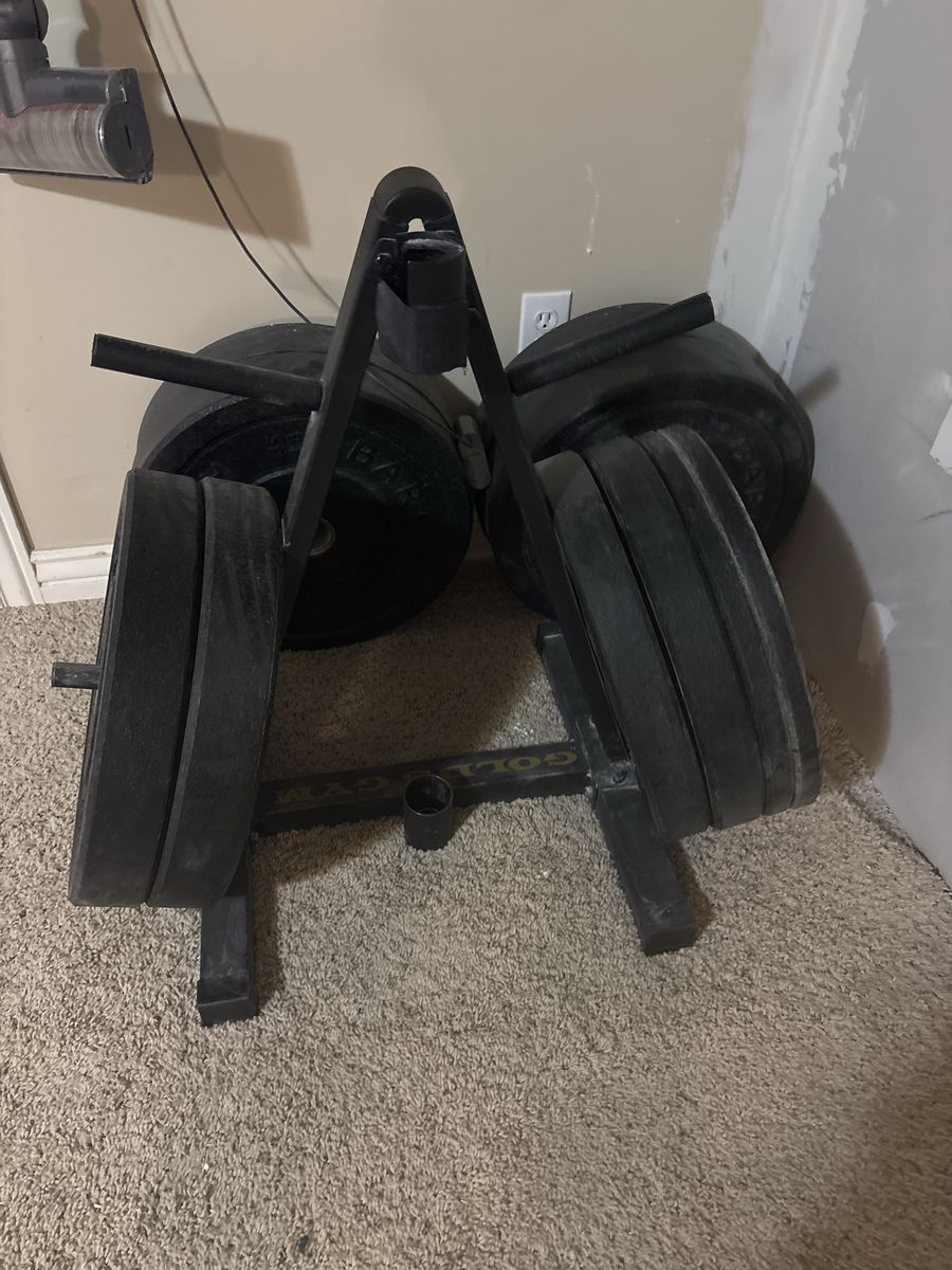 Golds Gym Weight Tree Stand with Black Plates