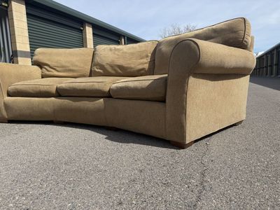 Curved Rown Filled Luxary Couch-will Deliver