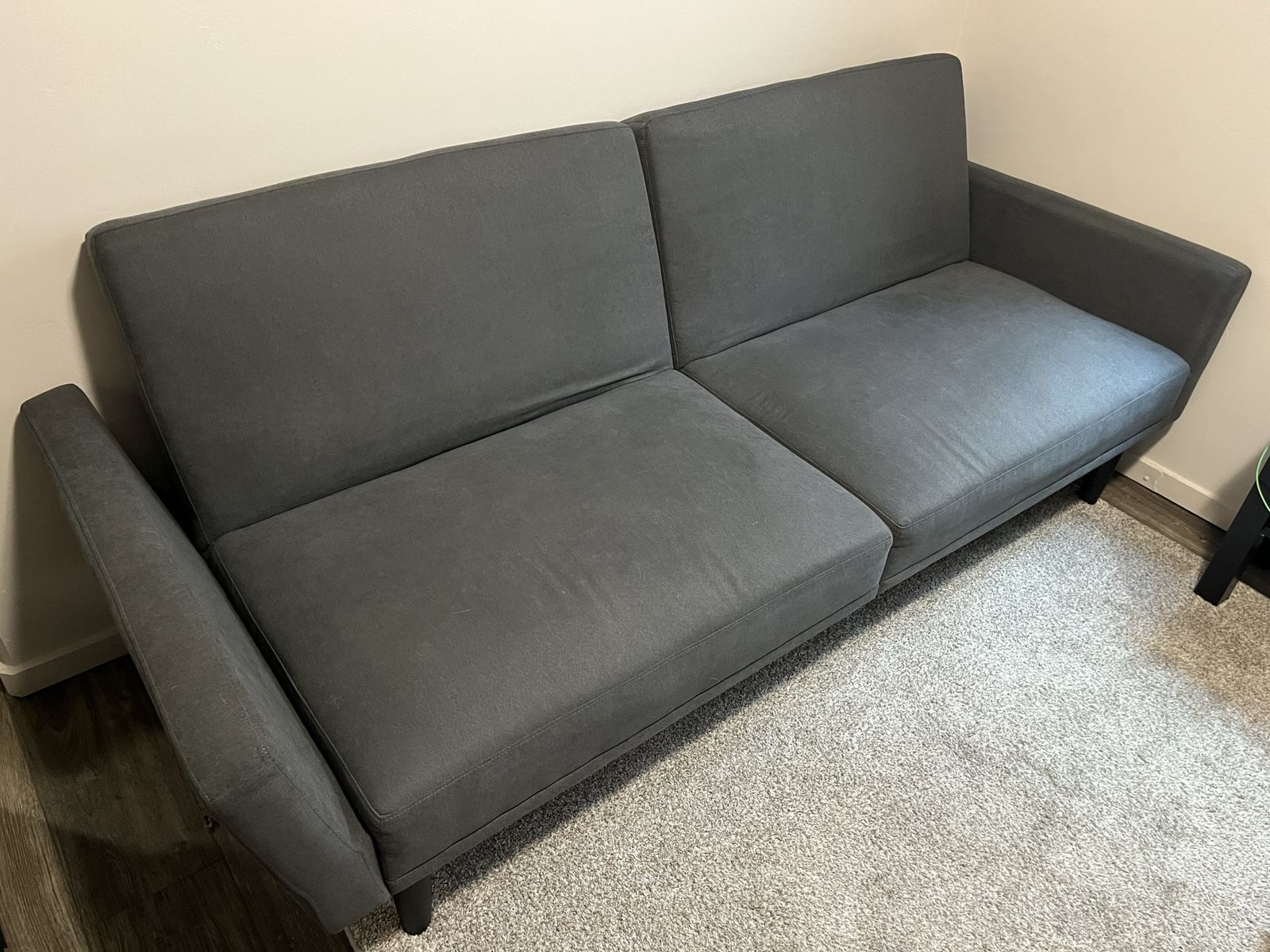 Gray/blue Futon Couch