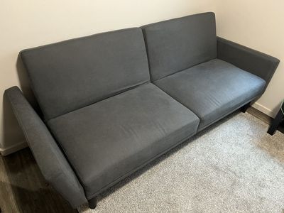 Gray/blue Futon Couch