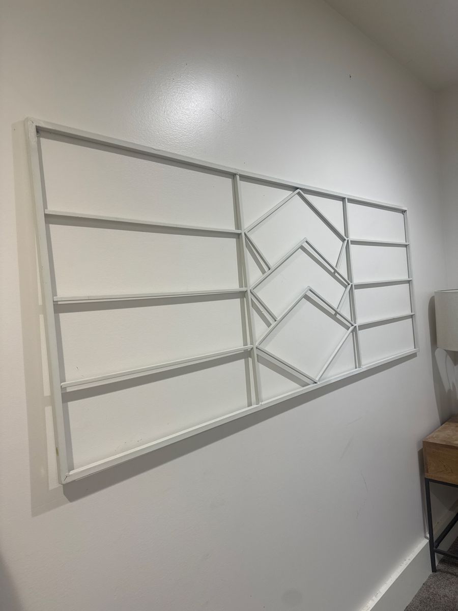 Urban Outfitters Geometric White Wall Headboard