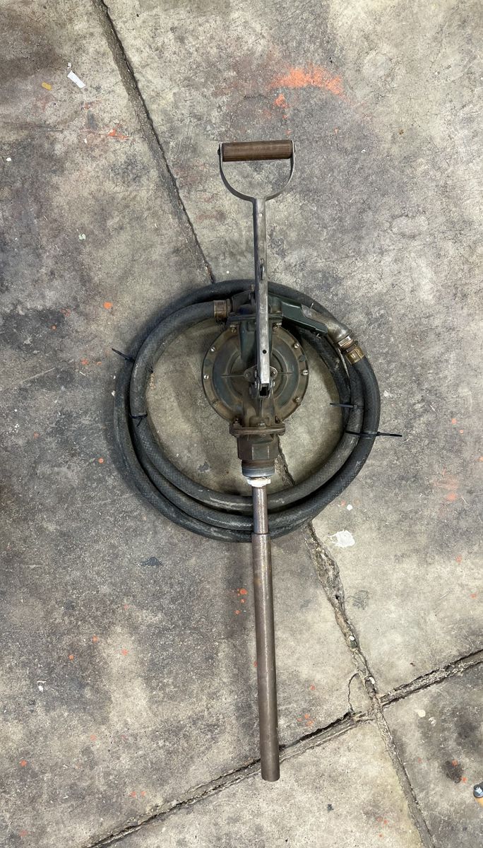 Original 1959 Vintage Tokheim Model 68 Pump with the handpump, hose, nozzle, and spout - works well