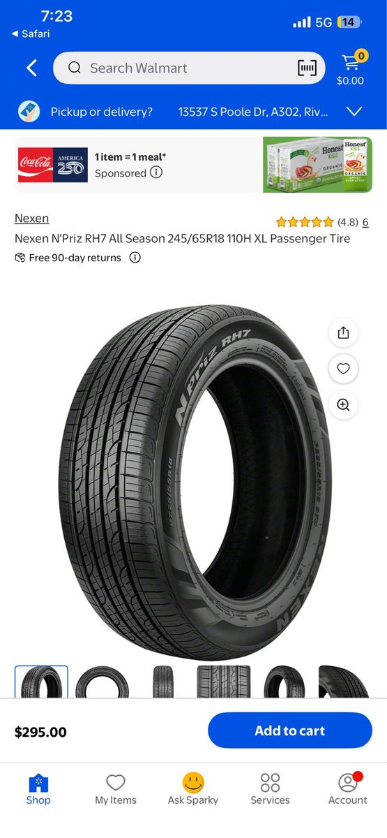 Nexen Npriz RH7 245/65R18 Tire