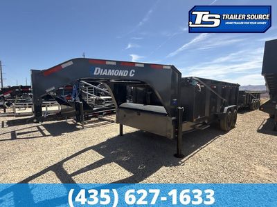 7x16 Diamond C LPT-GN 210 Gooseneck Dump Trailer - 44" Sides - 23K GVWR - Hydraulic Jack(s)