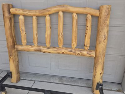 Rustic Bed, Queen Size with Frame
