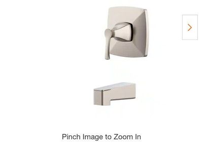 Glacier Bay Calandine Single-Handle Tub and Shower Faucet, Brushed Nickel