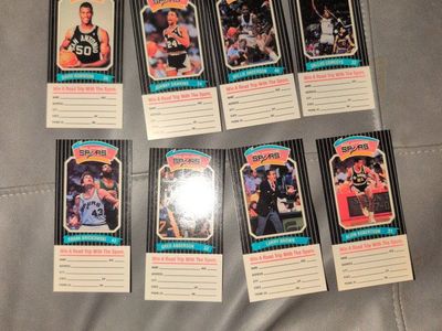 Vintage San Antonio Spurs Diamond Shamrock Basketball Trading Card set, Lot of 8 - David Robinson & More