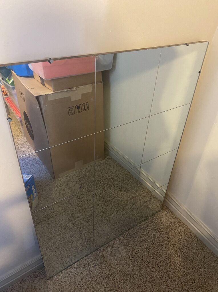 Large Heavy Mirror Hanging 40 Tall 30 Wide