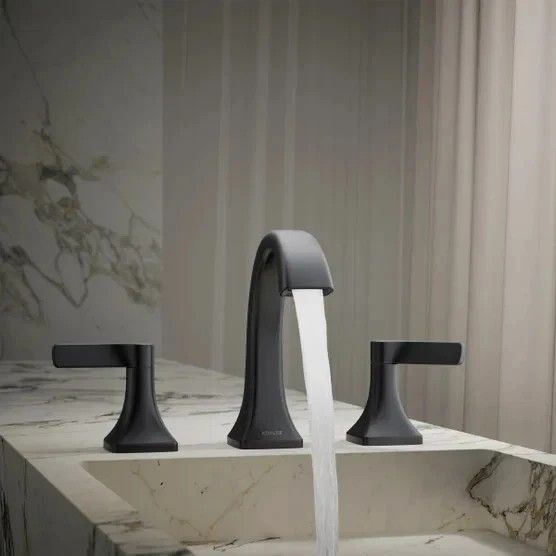 Kohler Riverly Widespread Sink Faucet Matte Black