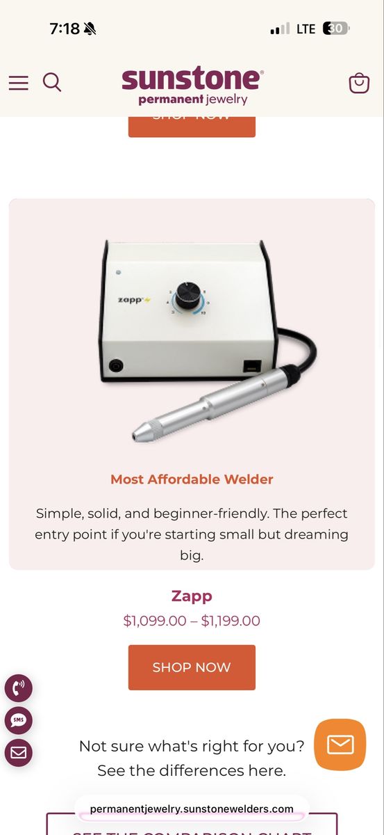 permanent jewlery welder