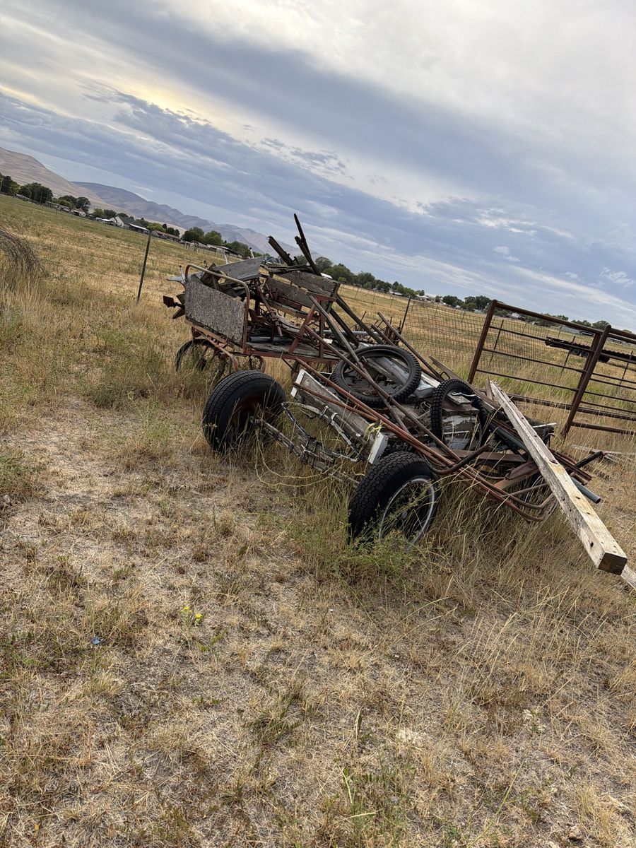Old wagon parts