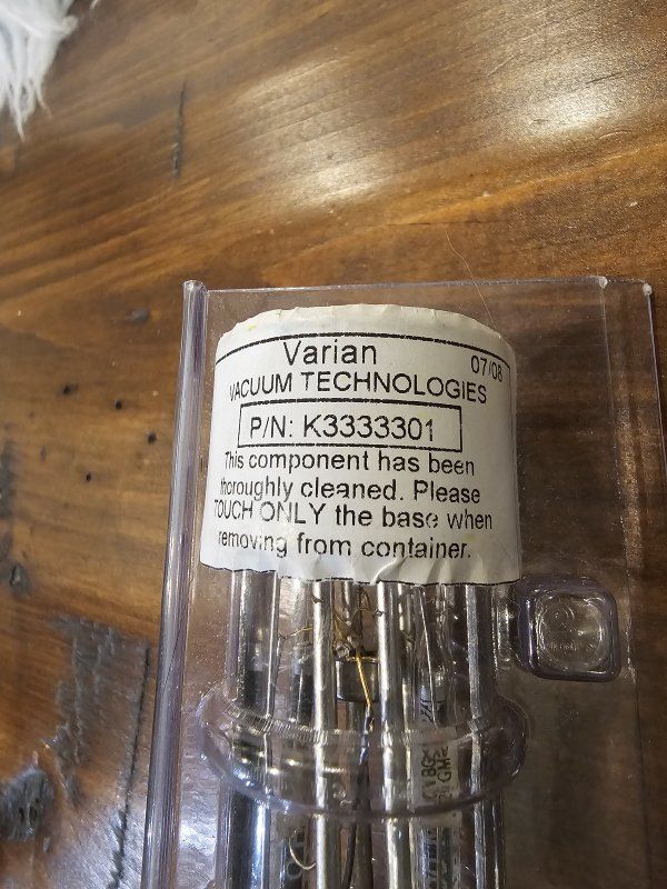 Varian Vacuum Technologies K3333301 Electron Tube - New Old Stock, Sealed in ESD Packaging