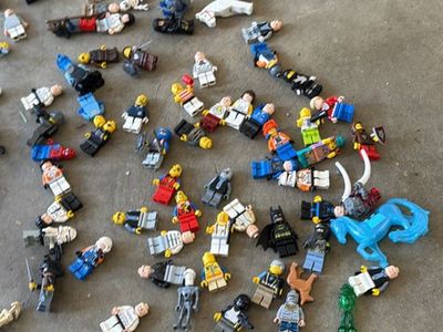 Lego mini figures over 100 complete and many more Body’s parts and accessories