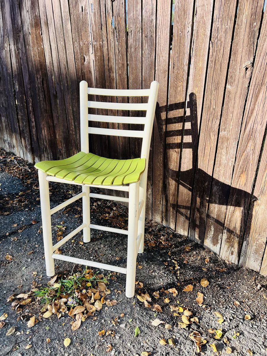 Slatted Chair, wooden vintage, unique dimensions