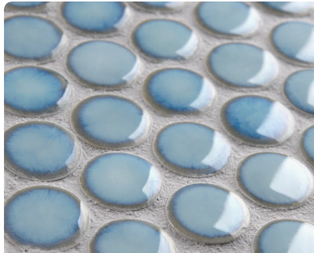 Mosaic Penny tile (3/4 inch) - Marine (blue) by Merola Tile