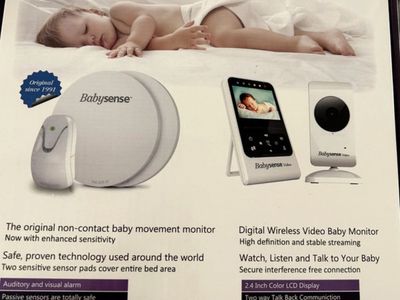 Babysense 7 & V24R Video Baby Monitor with Movement Sensor Pads and 2.4" LCD Display