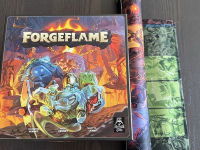 Forgeflame board game with playmat and expansions
