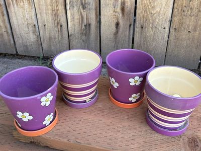 Set of 4 5” planters for pots
