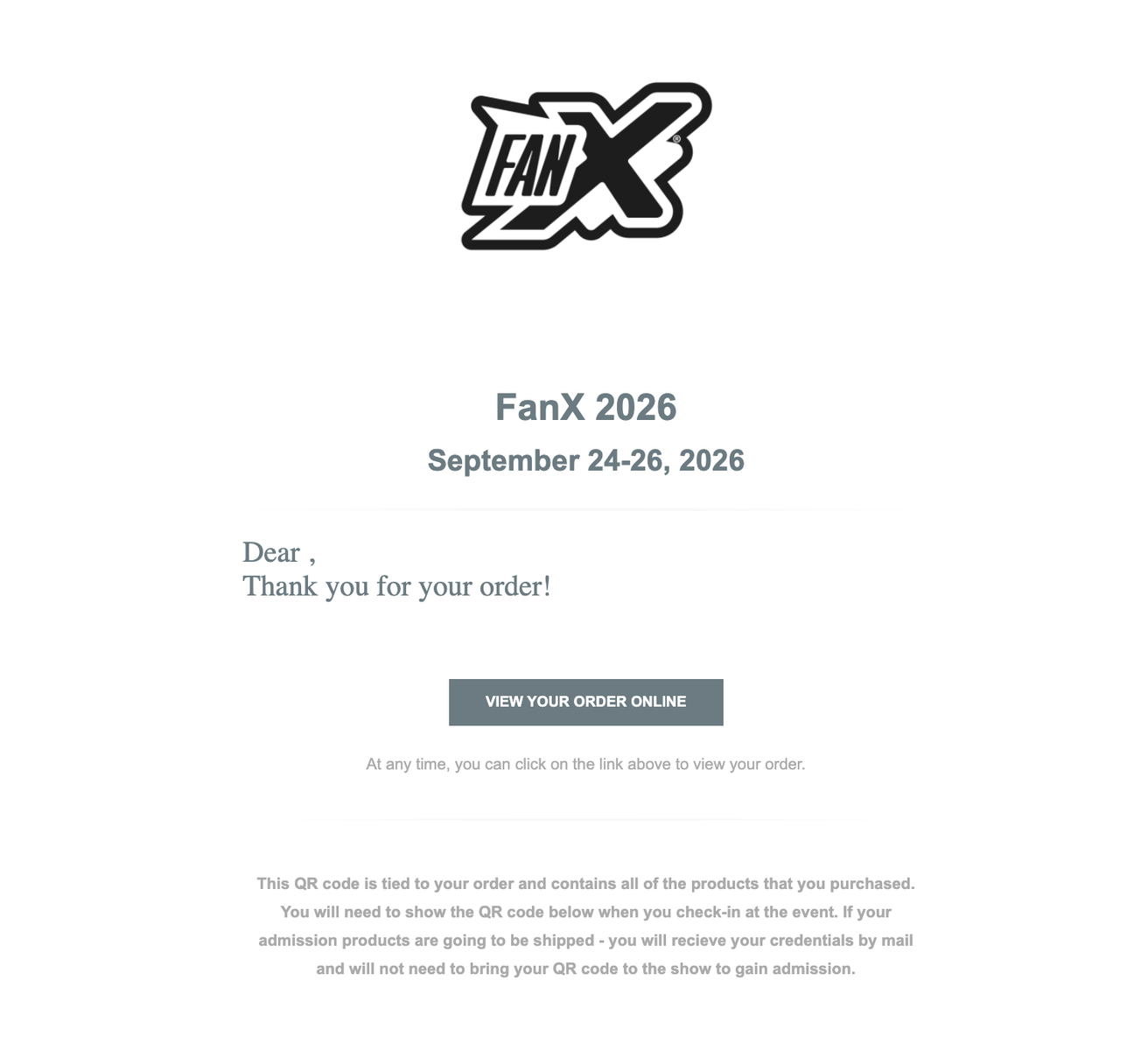 FanX 2026 Tickets - 2 Multipasses & 2 Thursday Passes (Sept 24-26)