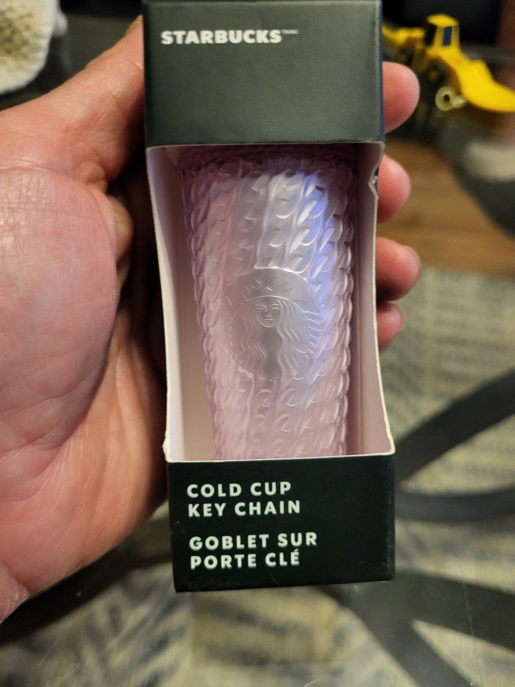 Starbucks Pink Cold Cup Keychain - Goblet Sur Porte Clé