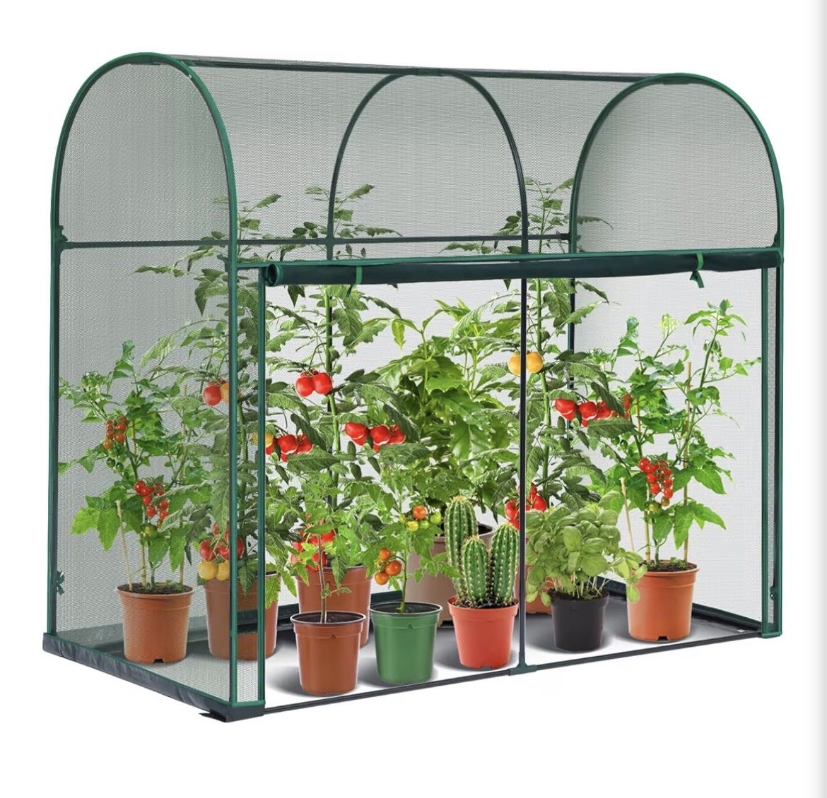 New Ohuhu 6x3x5 Ft Crop Cage Garden Plant Net Cover, Zipper