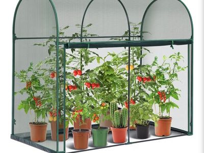 New Ohuhu 6x3x5 Ft Crop Cage Garden Plant Net Cover, Zipper