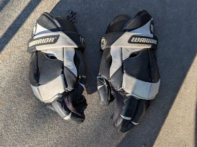 Warrior Mercury Lacrosse Gloves - Black & White, Adult Size Large - Good Condition
