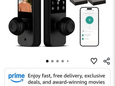 Matter Smart Lock with Camera & Doorbell, 3D Face Recognition Fingerprint WiFi Deadbolt, Keyless Entry Digital Keypad for Apartm