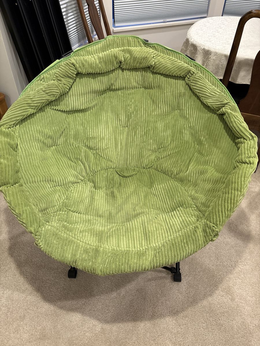 Green Corduroy Saucer Chair