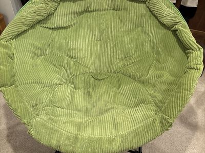 Green Corduroy Saucer Chair