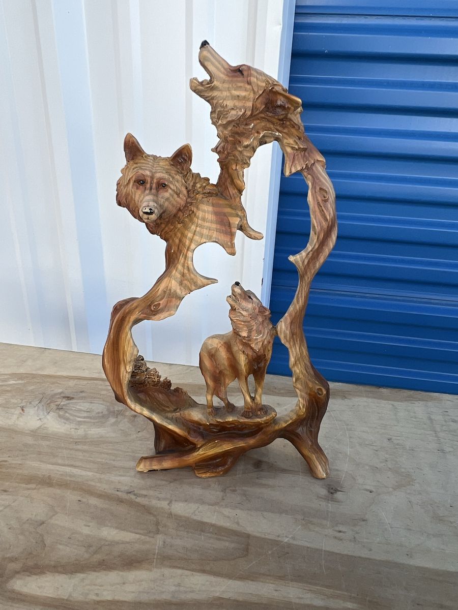 Ebros Large Rustic Faux Wood Wildlife