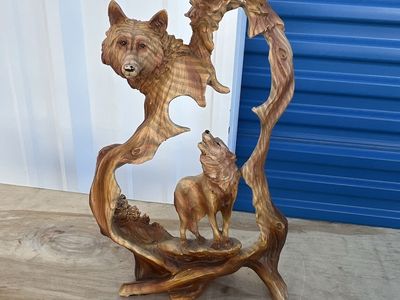 Ebros Large Rustic Faux Wood Wildlife