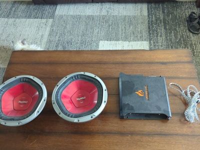 Sony 10 inch Xplod Car Subwoofer with Audiobank Amplifier & Cables