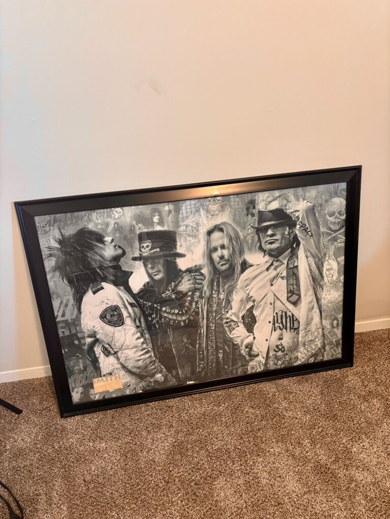 Motley Crue Poster From Crue Fest With Ticket Stub