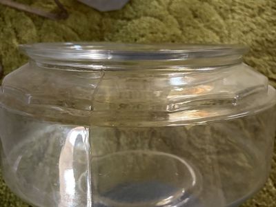 Vintage clear glass fish bowl