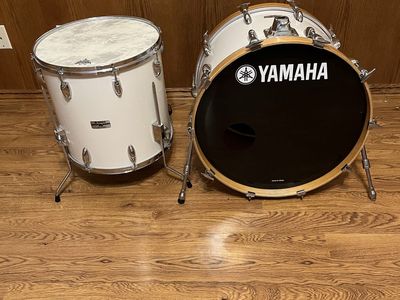 Vintage Yamaha Bass Drum and Floor Tom Pair (1980s)