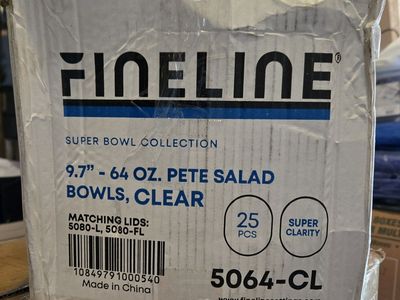 Fineline 64 oz Salad Bowls