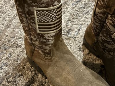 Ariat Men's 10EE Digital Camo Flag Western Boots Style 10019959