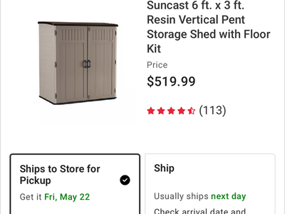 6ft by 3ft shed