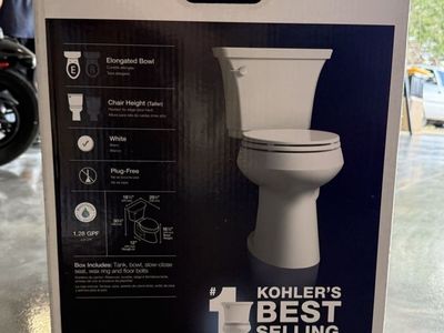 KOHLER highline white Elongated Chair Height 12" soft close TOILET NEW IN BOX