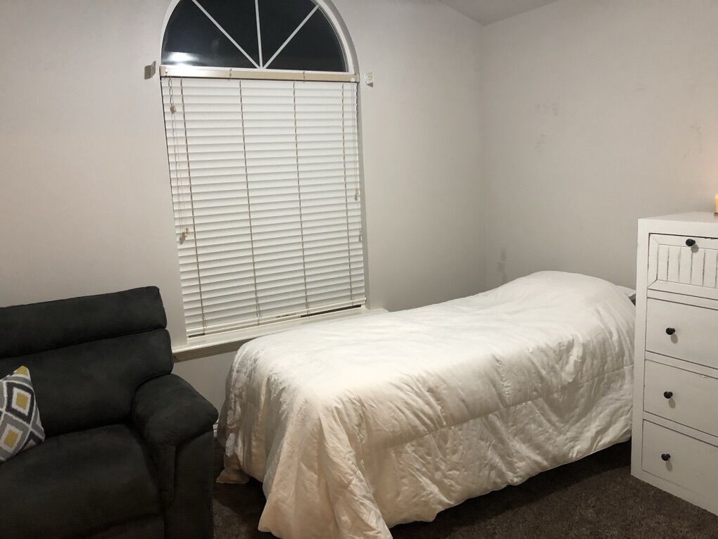 Extra Long TwIn Bed With Frame & Posh Night Stand