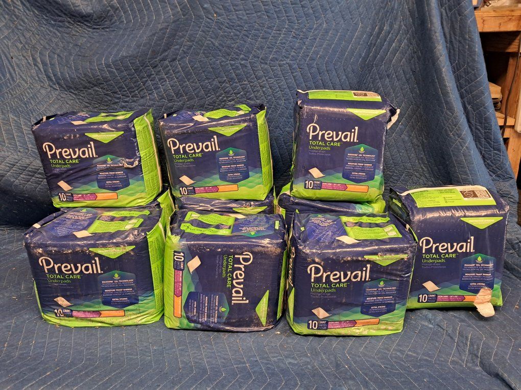 Prevail total care underpads Xtra large lot of 11