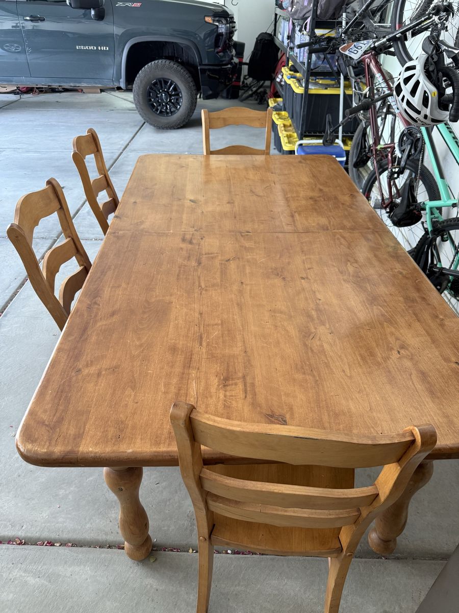 Large Solid Wood Table 7x4 ft